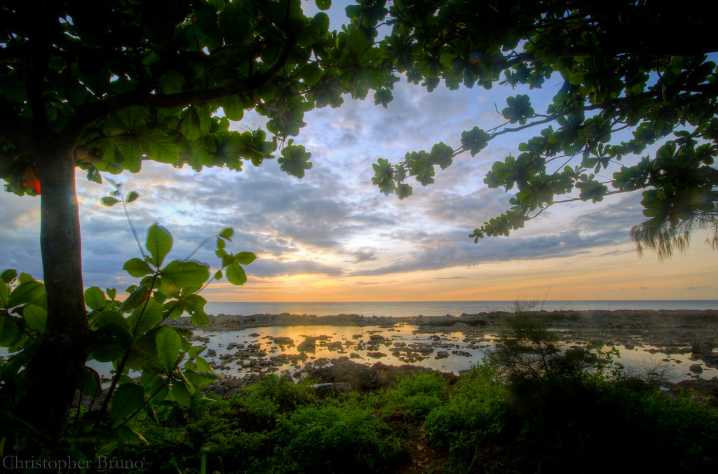 A sunset over Sharks Cove, Turtle Bay Resort