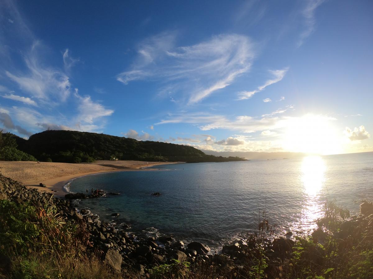 Waimea Bay in North Shore Oahu.