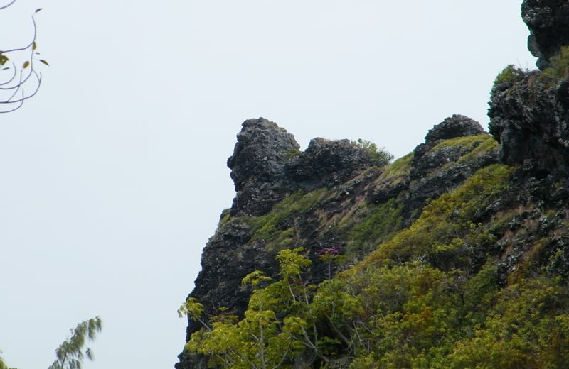 Crouching Lion, a rock formation in Oahu