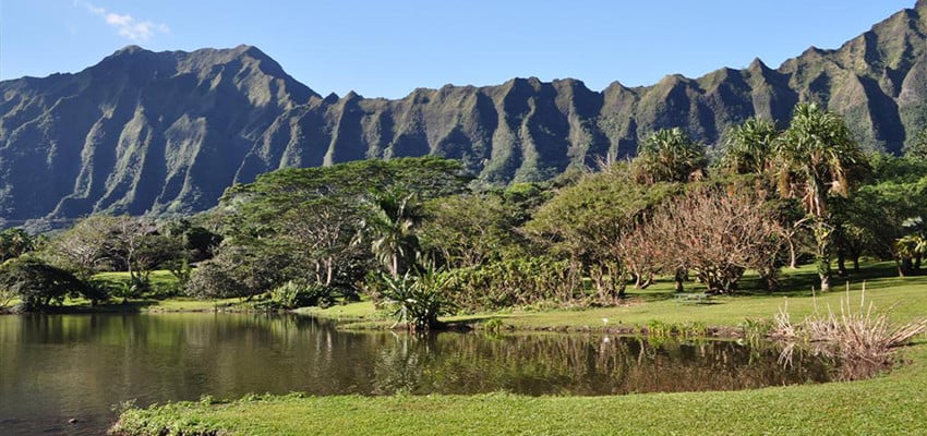 The Hoʻomaluhia Botanical Garden on Oahu