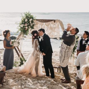 Wedding Ceremony at Stables Beach