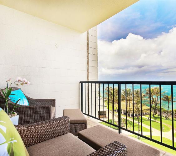 balcony overlooking the ocean