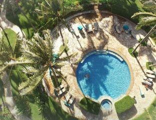 aerial view of private pool