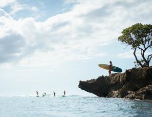 Woman Surfer Bluff