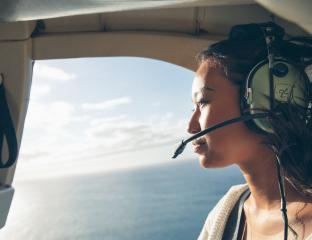 Woman Helicopter Tour