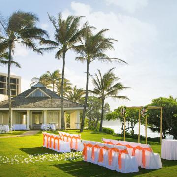 Wedding ceremony outdoors