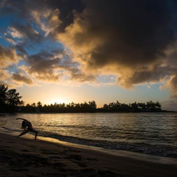 yoga on the beach