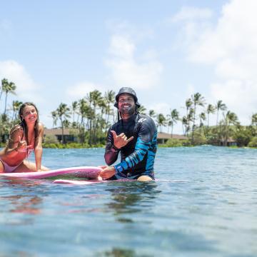 Surfers shaka