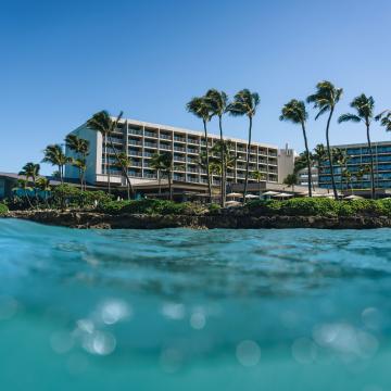 Photo taken from the water of Turtle Bay Resort