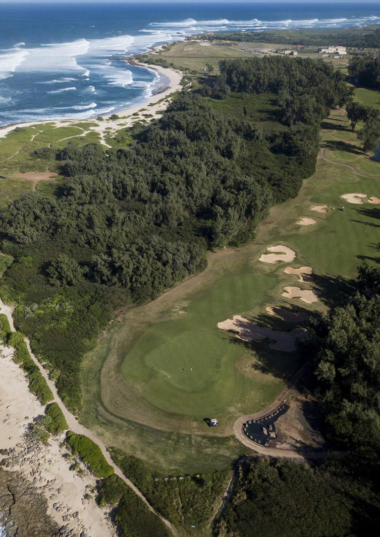 aerial view of golf course