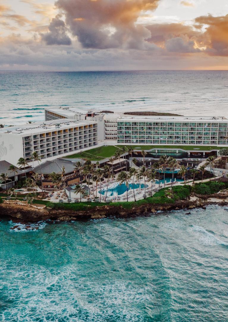 Aerial view of resort