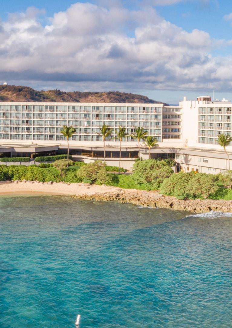 Aerial view of Turtle Bay Resort