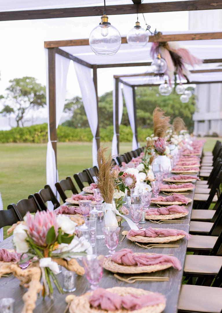 Kuilima Point event tablescape
