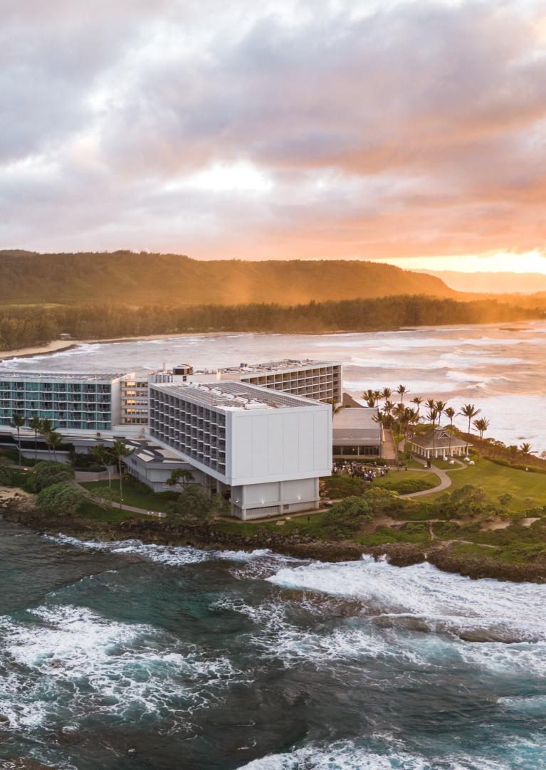 Aerial Sunset of Turtle Bay Resort