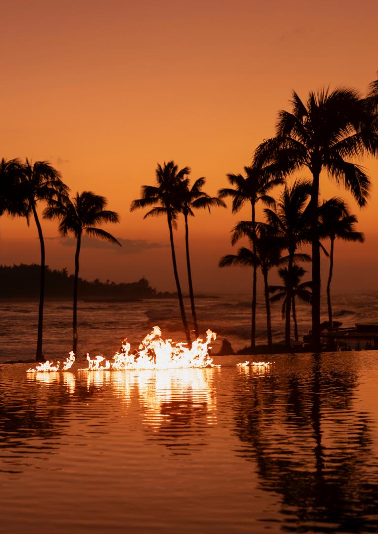 Off the Lip Reflection Pool Fire Feature