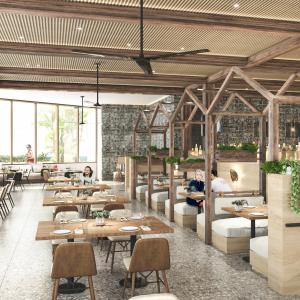 Inside the Alaia restaurant.