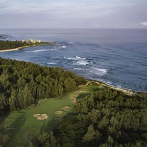 Aerial view of Turtle Bay golf course