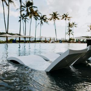 Loungers in Pool