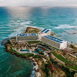 pool and beach drone