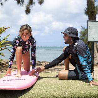 Children's surf lesson