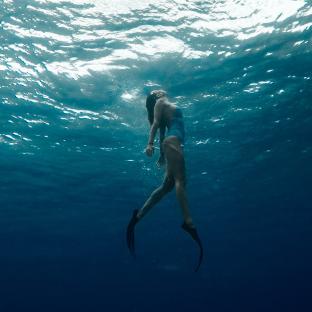 Woman underwater